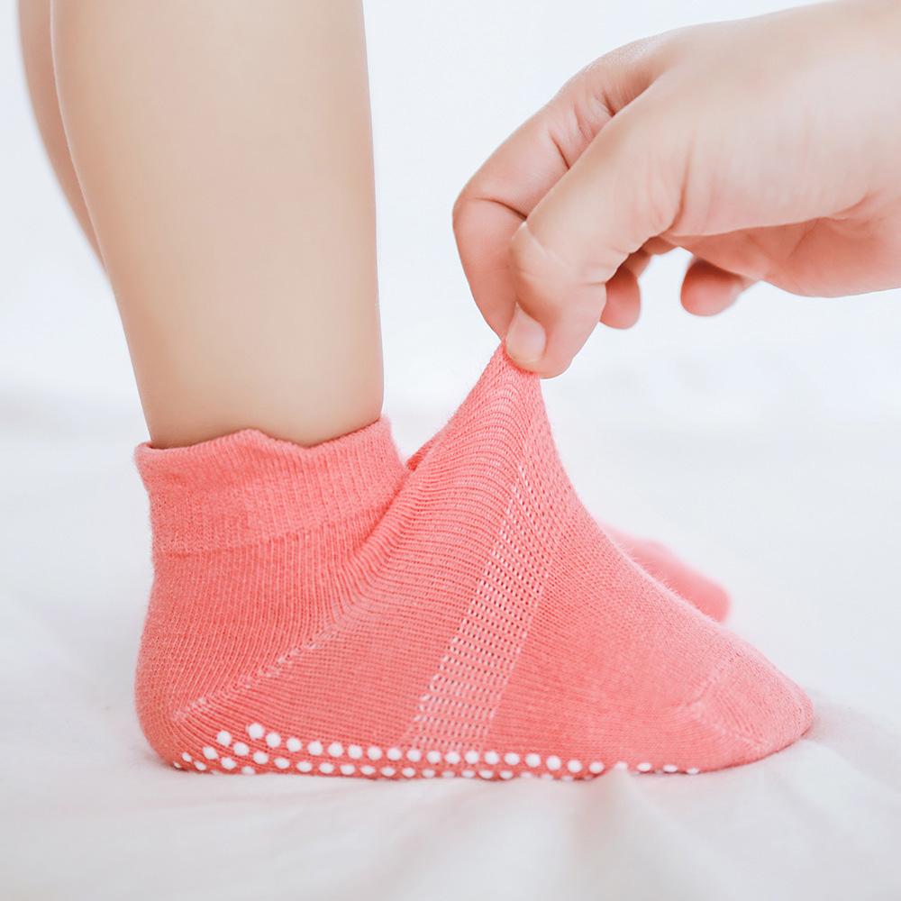 6 Pairs Girls Cotton Non-slip Floor Socks For Toddler Kids Baby Indoor Activities Learn To Walk Ankle Socks