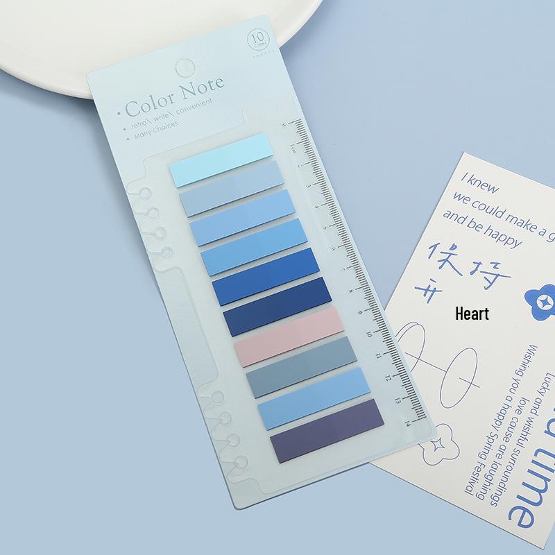 Morandi Color PET Sticky Notes Set - Index Tabs & Colored Notepad Combo