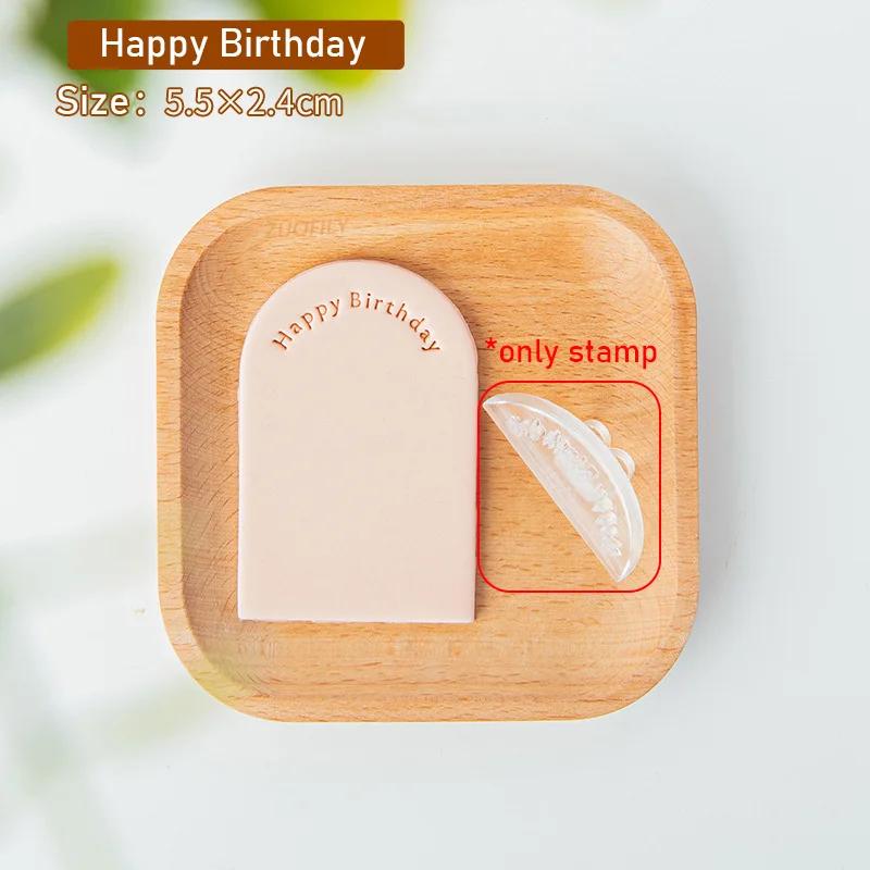 English Letter Fondant Stamp Cookie Mold Christmas/Birthday/Father/Mother/Valentine/New Year/Boy/Girl Blessing Embossing Mould