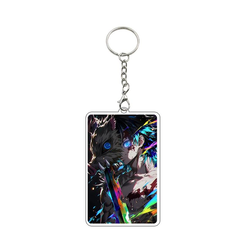 Anime Nezuko Agatsuma Zenitsu Kanroji Mitsuri Cartoon Cool Acrylic Keychain Accessories Figure Pendant Charm Decor Gifts Toys