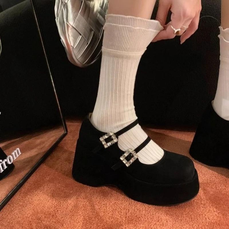 Fashion Platform Shoes Women Wedges Sandals Summer 2025 New Trend Dress Pumps Shallow Elegant Suede Plus Size Zapatos Mujer