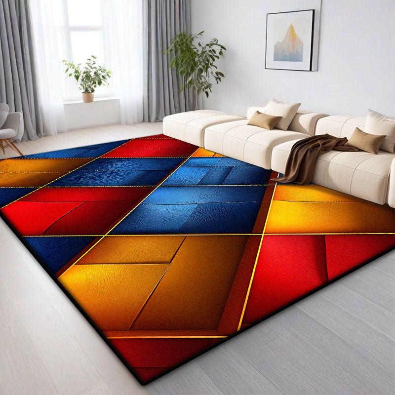 

Light Luxury Geometric Carpet Living Room Nordic Decoration Home Large Area Rugs Sofa Area Bedroom Cloakroom Floor Mats Non-slip 60*90cm