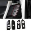 Car Window Glass Lift Switch Button Control Panel Frame Cover Trim For Toyota Land Cruiser Prado FJ150 150 2014-2018 Accessories