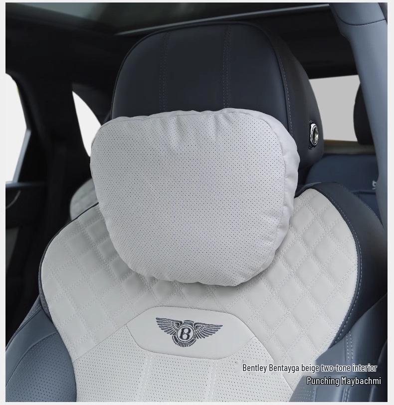 Car Headrest for Mercedes, BMW, AITO, Tesla - Pillow & Lumbar Support for Cervical Spine Comfort