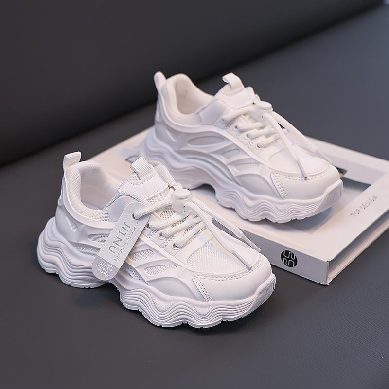 

Детская спортивная обувь весна новая обувь для мальчиков повседневная универсальная осенняя обувь для девочек обувь для папы дышащая обувь для детей среднего и старшего возраста 37 белый