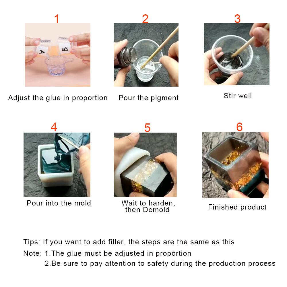 1 Set Mixed Style Epoxy Resin Molds Set Silicone Mold UV Casting Tools Materials Resin Casting Molds for DIY UV Epoxy Kits