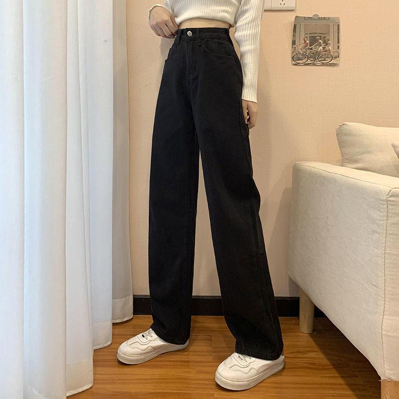 Jeans a gamba dritta per donne Pantaloni in denim elasticizzato a vita alta  Mamma Jean Pantaloni larghi Pantaloni casual comfort Oversize acquista in  modo economico — spedizione gratuita, recensioni reali con foto —