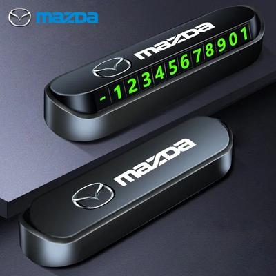 Car Styling Temporary Parking Card Phone Number License Plate Hidden for 3 Axela 6 Atenza CX-5 2 Demio CX-3 CX-30 MX5 CX30