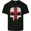 T-shirt Homme Léger en Coton Crâne Drapeau Angleterre Gym Biker