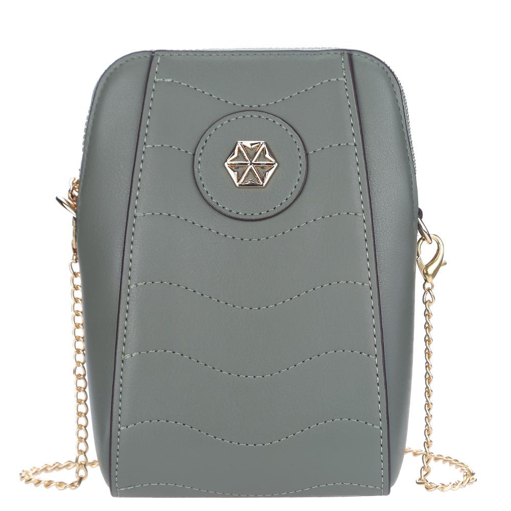 BOISEEN fashionable solid color simple embroidered mini mobile phone bag women s Korean version single shoulder oblique span bag small bag one size