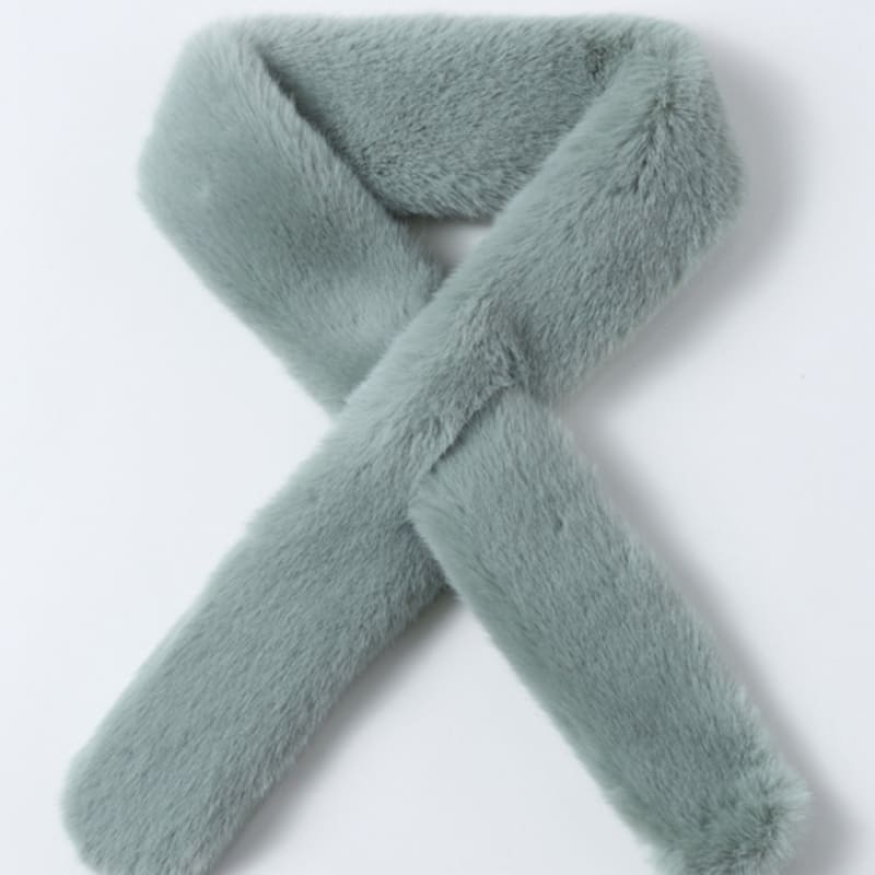 LALA Fur Scarf Petite Mint