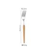Wooden handle stainless steel knife and fork spoon Western food steak knife 304 stainless steel tableware spoon Fruit dessert fork