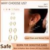 5 Paar 14K Goud Vergulde Huggie Hoepel Oorbellen voor Vrouwen - Hypoallergeen Dagelijks Sieraden voor Gevoelige Oren Meerdere Piercing Set
