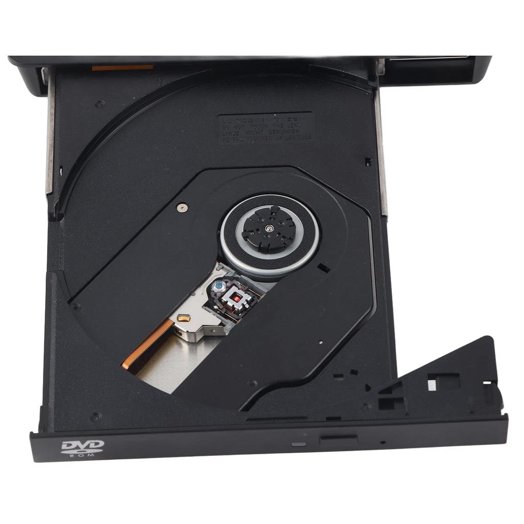 External CD External Optical Mobile Dual Port DVD Drive for Laptop Portable CD DVD RW Player Drive, Drive, USB3.0 Computers, (Read Only)