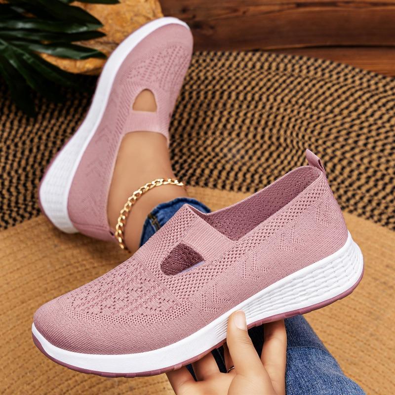 Shoes Women's TEMU Casual Shoes Spring Light and Comfortable Women's Shoes Breathable Fly-woven Single Shoes Shallow Mouth Versatile Mesh Shoes