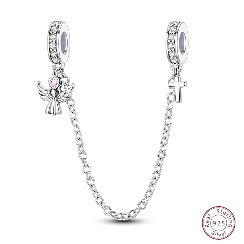 Copper Safety Chain Rainbow Flower Inlaid Zirconia Beads Suitable For Original Bracelet Bracelet Diy Jewelry