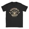 Aerosmith Koszulka z logo Męska Modna Bawełniana Koszulka T-shirt z Okrągłym Dekoltem Krótki Rękaw Ubrania Plus Size
