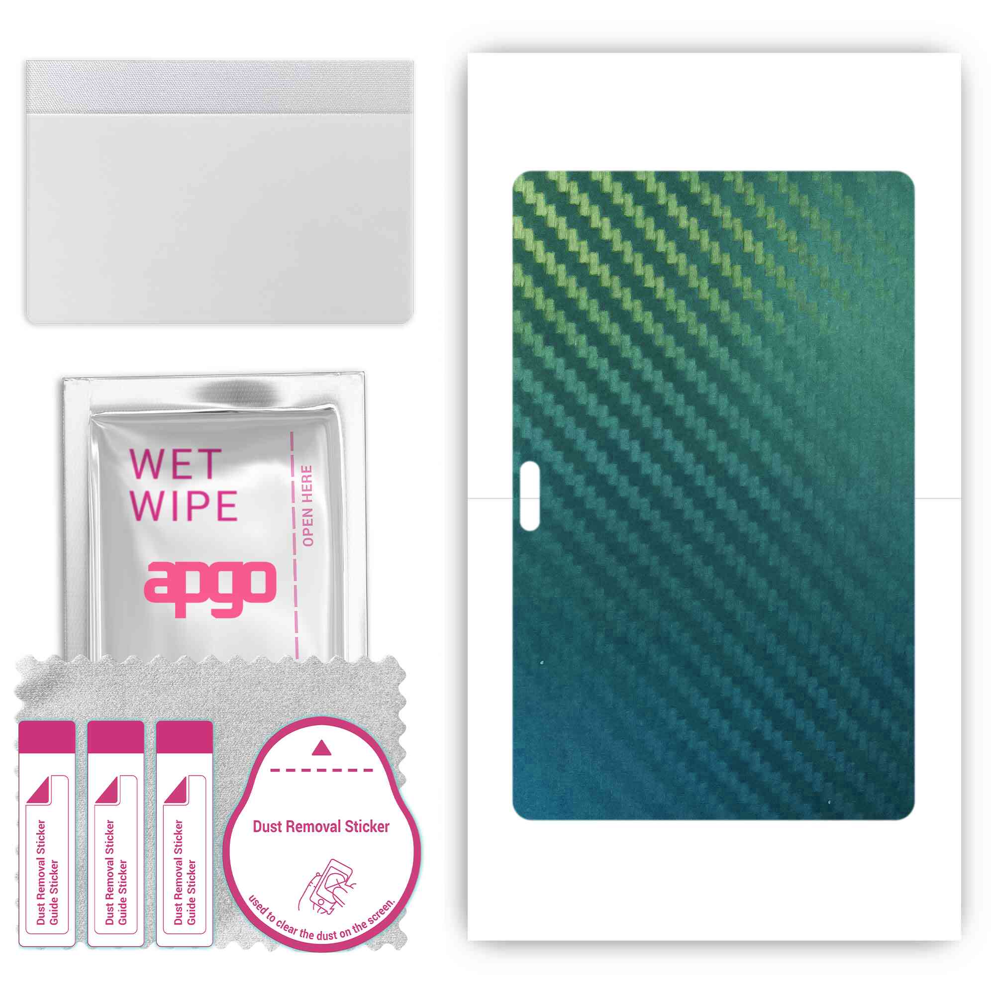 

apgo Protective Skin Sticker for the back compatible with Teclast M16, Wrap Film, Foil, Vinyl - Pattern Carbon Chameleon CAKA1