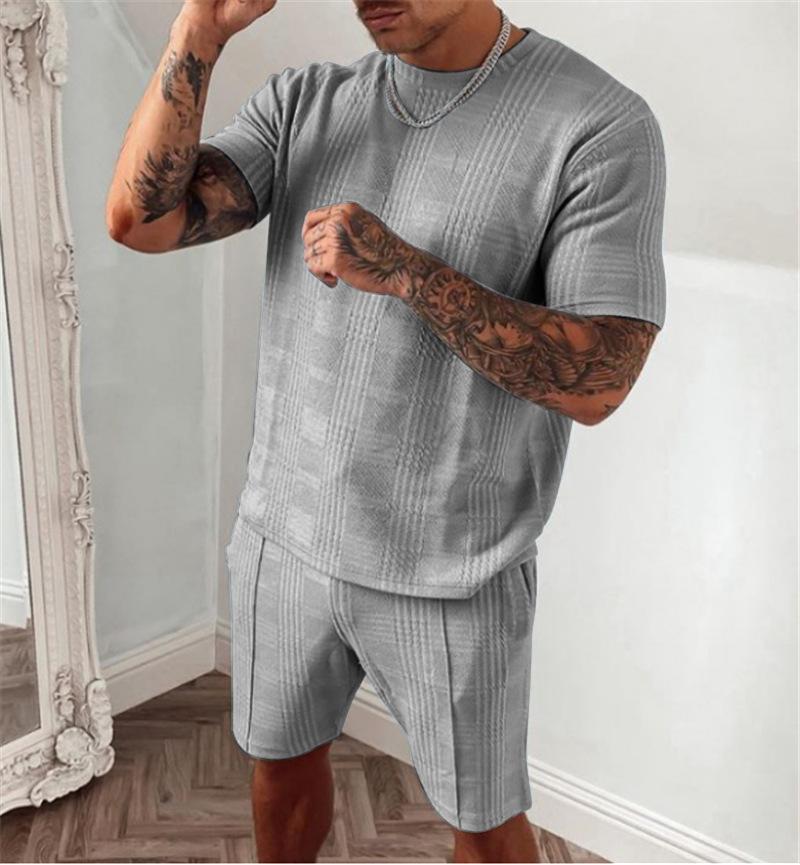 Men S Short Sleeve T Shirt And Shorts Sport Casual Set S