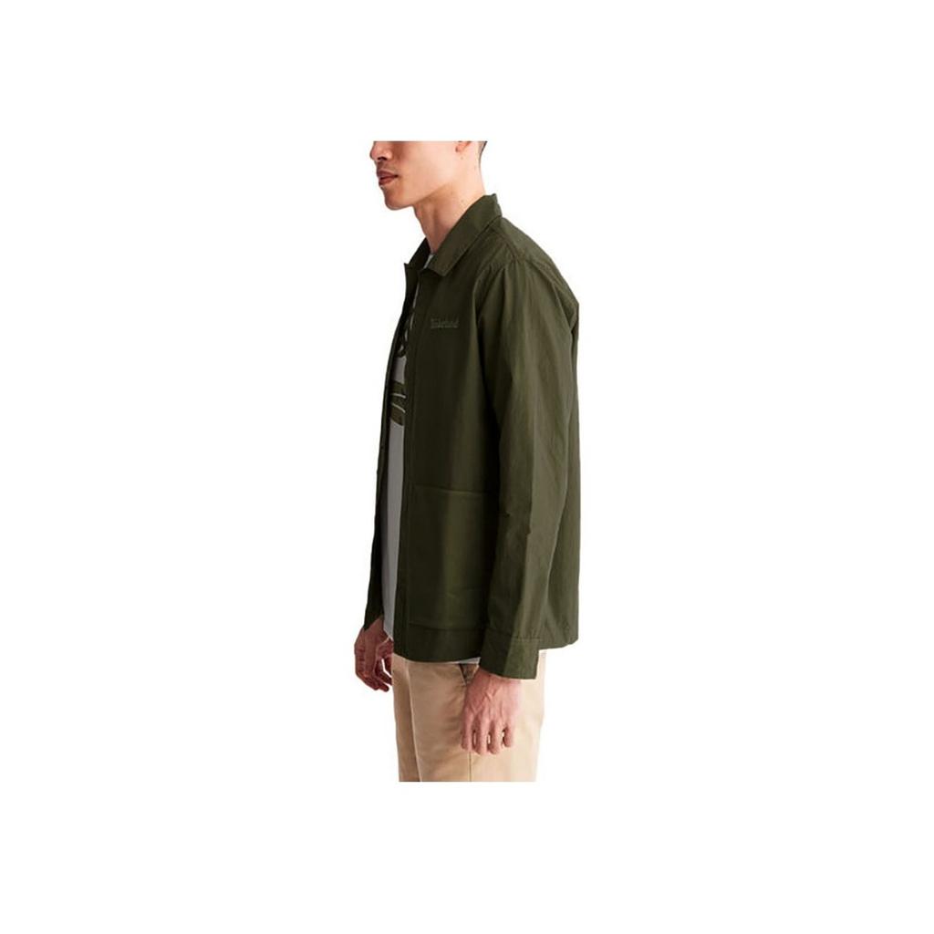 Timberland Casual Pocket Solid Color Breathable Long Sleeve Shirt Men Shirts Army-Green A2JZ6-A58