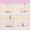 Adorable Cute Pig Plush Keychain Toy Soft Coral Fleece Pig Doll Key Ring Accessory