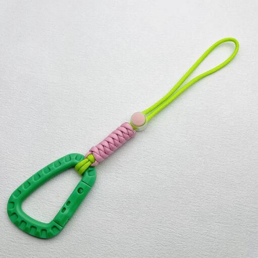Hand-woven Paracord Carabiner Anti-lost Adjustable Keychain Outdoor Hiking Tools Kettle Buckle Hooks Backpack Accessories