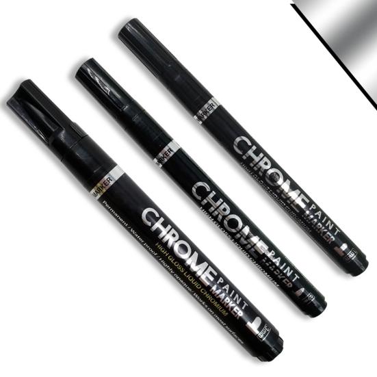 High Gloss Effects Chrome Plated Marker Pen Unique Plastic Reflective Ink Chrome Painting Pen for Glass