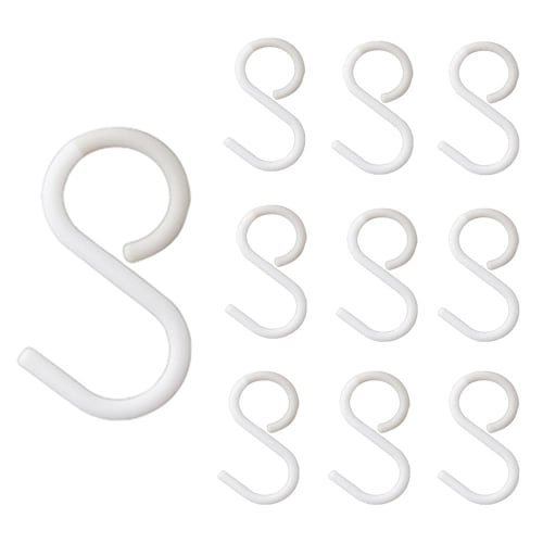 MEDUSHASHA S-shaped Hooks, Non-falling, Rust-proof, Anti-slip, Flexible, Bendable Hooks for Small Items, Set of 9