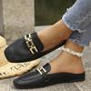2025 Neue Damenschuhe Damen Flache Mode Vintage Leder Slipper Elegant Bequem Lässig Flache Schuhe für Damen