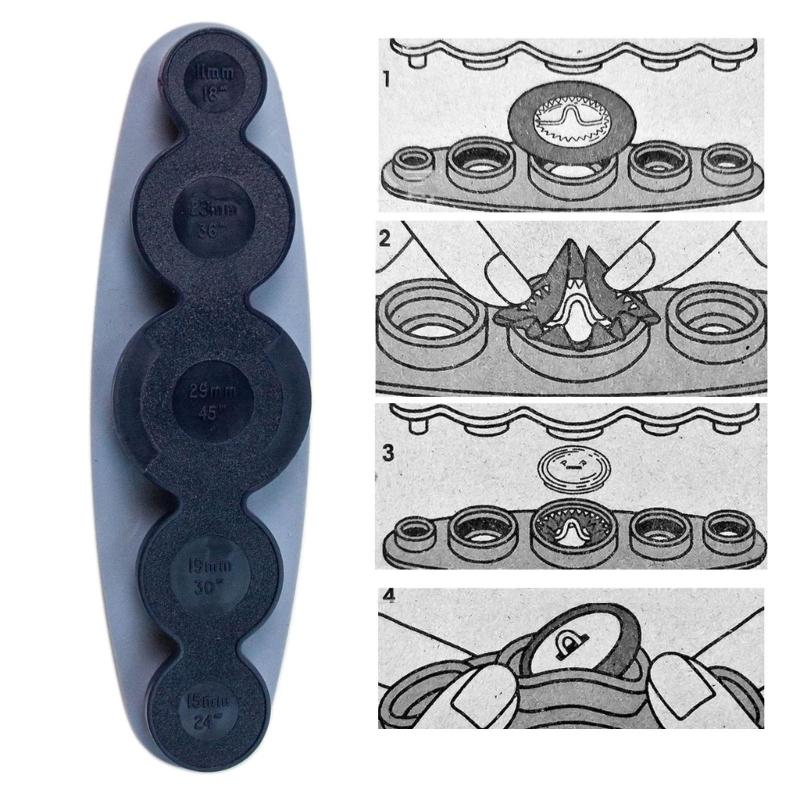 Universal Tool for Cover Buttons Self Cover Button Tool, Make Own Covered Buttons DIY Cloth Button Tools, Size 11-29mm