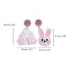 Set of 4 Easter Themed Earrings Rabbit and Eggs Pendant Earring Cute Women Jewelry New Year Gift Festive Ear Adorments