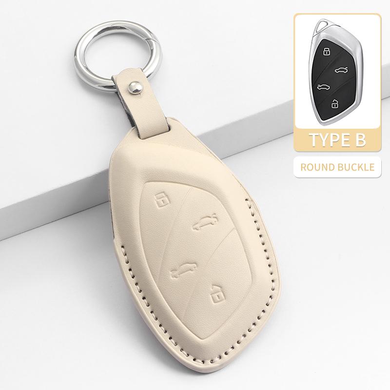 Interior Mouldings Leather Car Key Case Cover Protector Shell Fob Accessories For MG 4 2023 Mg4 Ev MG HS GT ZS EV ZX MG5 MG6 3 B