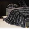 G5Z Luxus-Kunstfuchsfell-Decke - Extra dicke Winter-Raschel-Tagesdecke