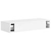 Wall Mounted Side Table High Gloss White 87.5 x 34.5 x 17 cm