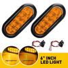 6" Amber Oval Trailer Light LED Stop Turn Tail Truck Waterproof IP67 Sealed EOA