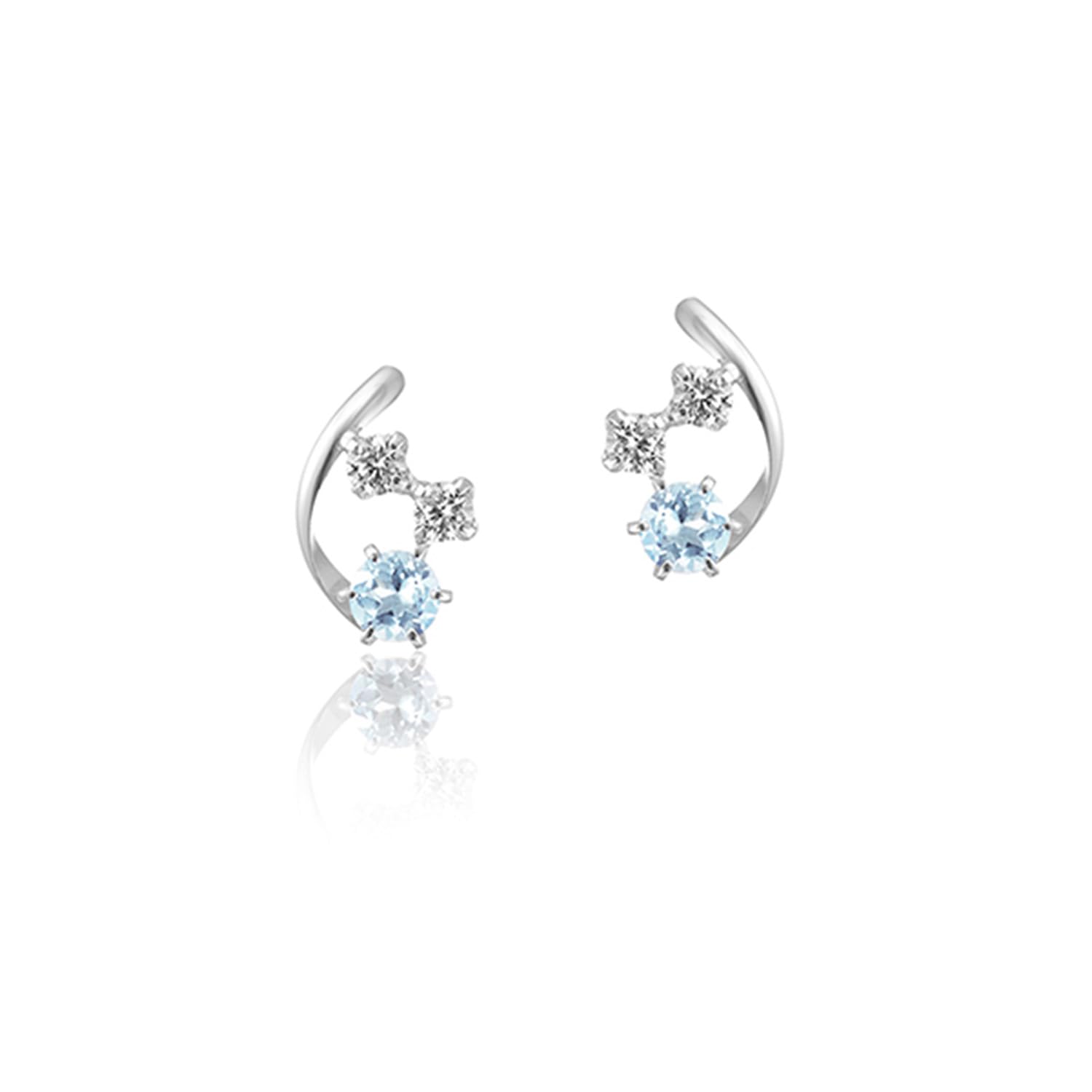 

Сережки з білого золота K10 111126153221 [4℃] (РГ) Жіночі