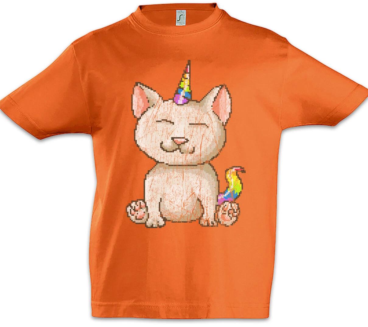 Pixel Cat Unicorn Kids Boys kids boys T-Shirt Cats Love Retro Fun Unicorn Cat Cats 160