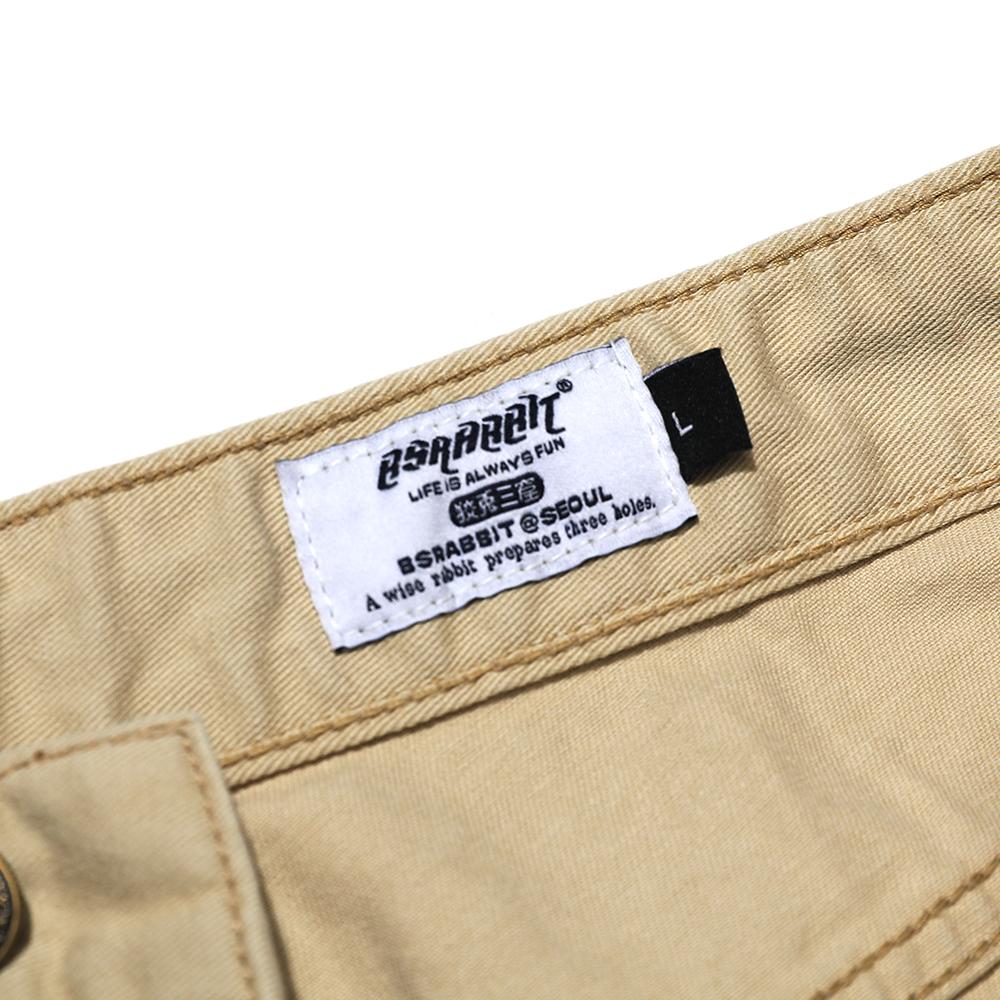 Bieseulaebis Mid 90 Baggy Cotton Pants Beige
