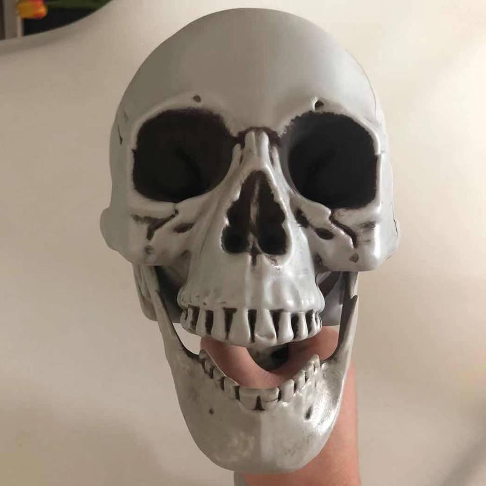 Halloween Decorative Skull Sculpture Movable/Posable Joints Human Skeleton Figure Full Size for Yard Garden Patio Haunted House