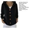 Women's Hooded Cardigan Sweater Casual Long Sleeve Button Down Knit Hoodie Coat Oversized Fall Outerwear