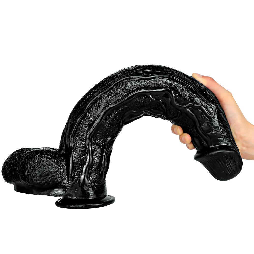 42cm Oversized Big Black Penis Dildo Sex Toy Anal Plug Fisting Tool Monster Dildo Femdom XXL Realistic Dick Strap on Cock