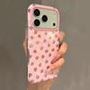 Ins Sweet Cute Bling Pink Strawberry Shockproof Phone Case For For Iphone 13 14 1 16 17 Pro Max Hard IMD TPU Back Cover