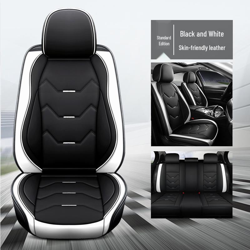 2022 Cartoon Mouse Leather Car Seat Covers - Universal, Four Seasons Full Wrap Set