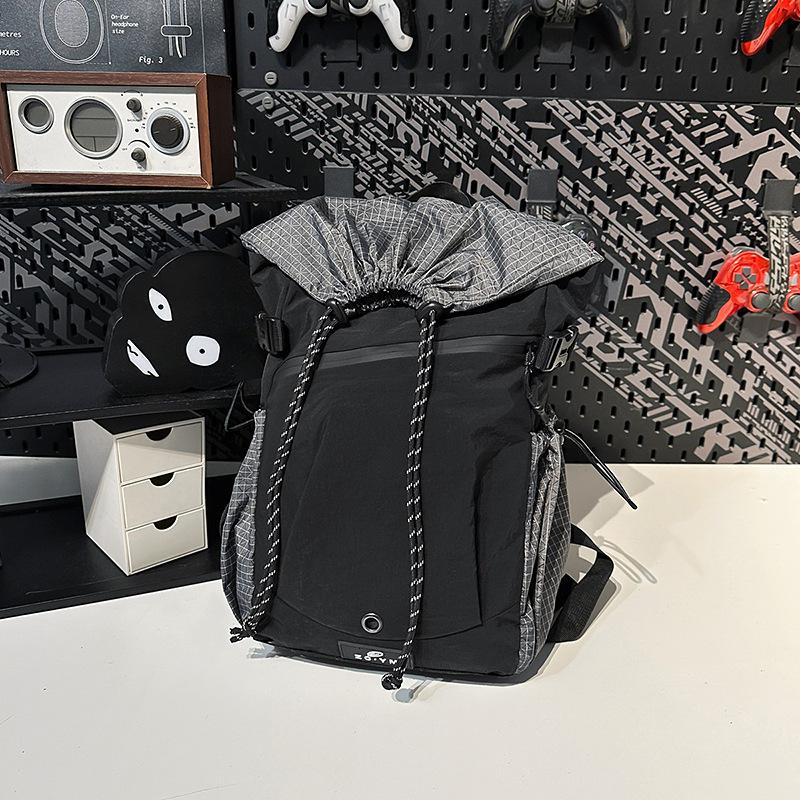 New school bag backpack women's drawstring student backpack outdoor sports commuting simple travel bag