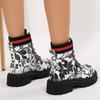 Thick-soled Martin boots women's British style thin breathable summer and autumn 2025 new graffiti with skirt short boots single boots