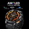 AK77 Silicone Strap 1.43-inch AMOLED Smart Watch Sleep Health Monitoring Bluetooth-compatible Call Sports Watch