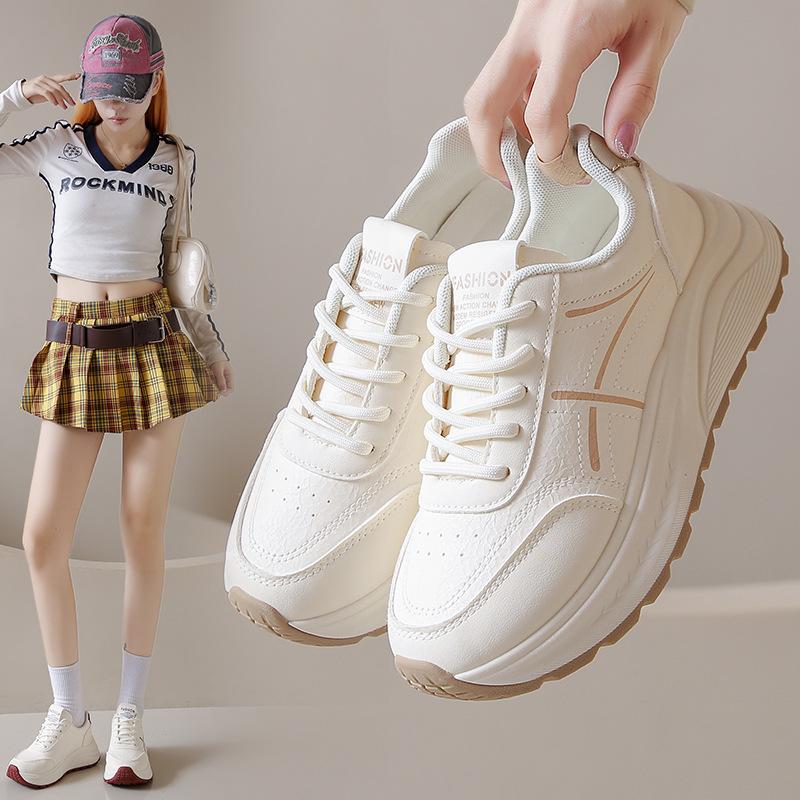 Ins Korean Version of the New Dad Shoes for Women 2025 Autumn Student Sports Running Shoes Casual Shoes Platform Height Increase HB950