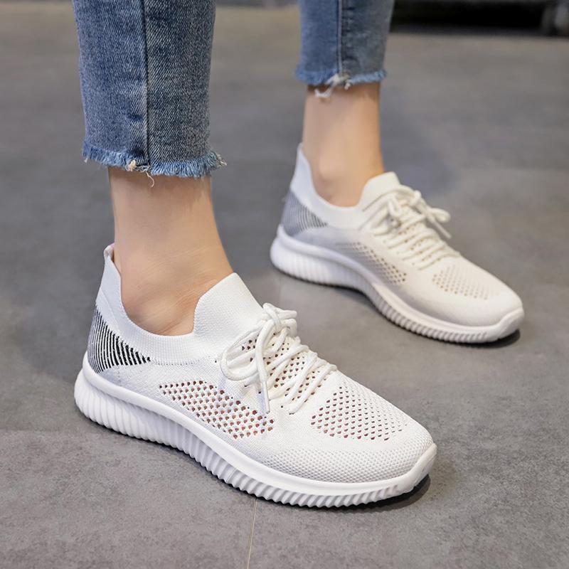 Мода 2024 Женские Новые Зимние Стильные Сетчатые Дышащие Кроссовки на Шнуровке с Низким — фото 5