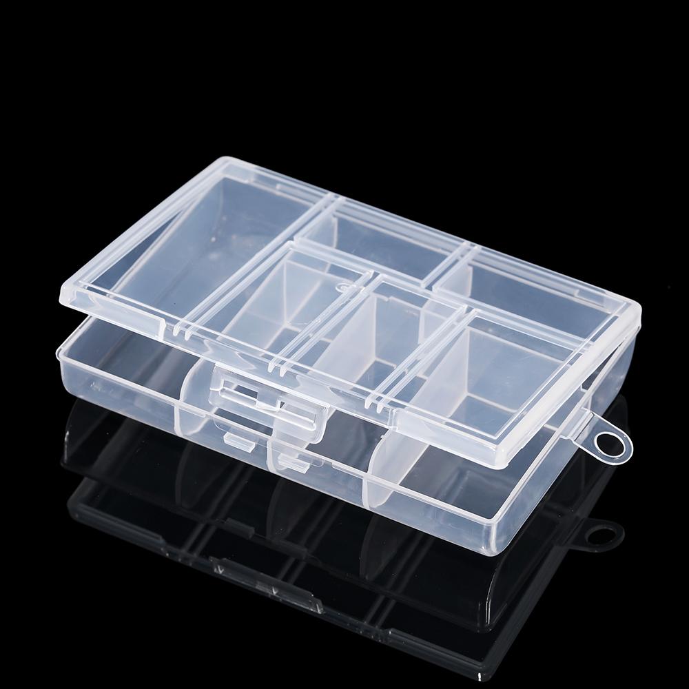 Plastic Jewelry Box 6/10/15/24/28 Compartment Slot Organizer Storage Beads Container Jewelry Storage Box Rectangle Case