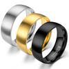 BAECYT Classic Men Stainless Steel Rings Black Solid Simple Vintage Ring For Men Wedding Bands Christmas Party Jewelry Gift
